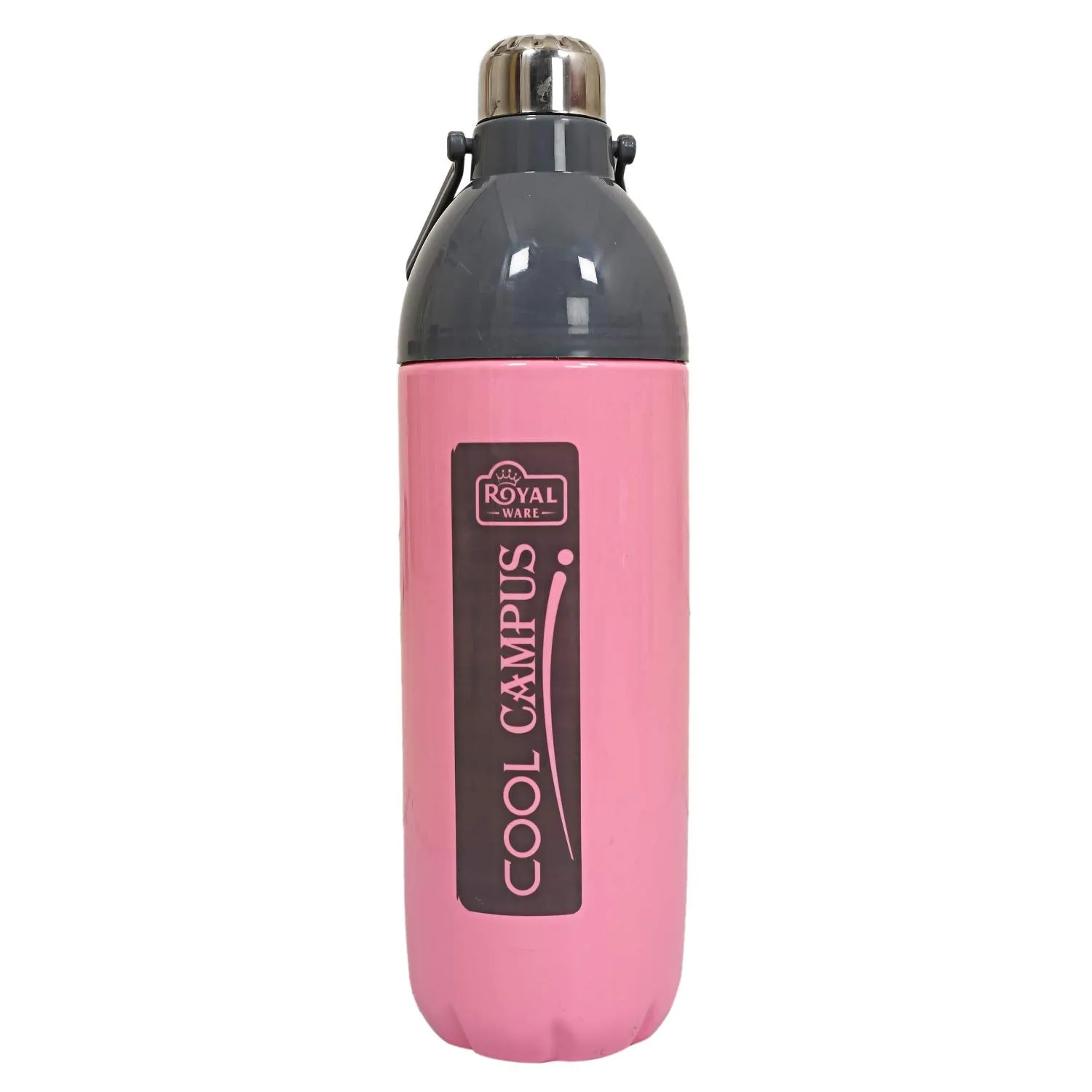 Kuber Industries Plastic Insulated Water Bottle with Handle 2200 ML (Pink)