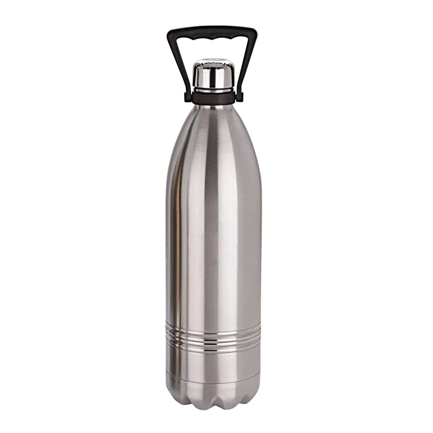 Kuber Industries Stainless Steel Water Bottle with Handle for Hot and Cold Water 1500 ML (Silver) -CTLTC12734