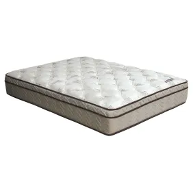 Lilium White/Brown 13" Euro Pillow Top Mattress, Cal.King