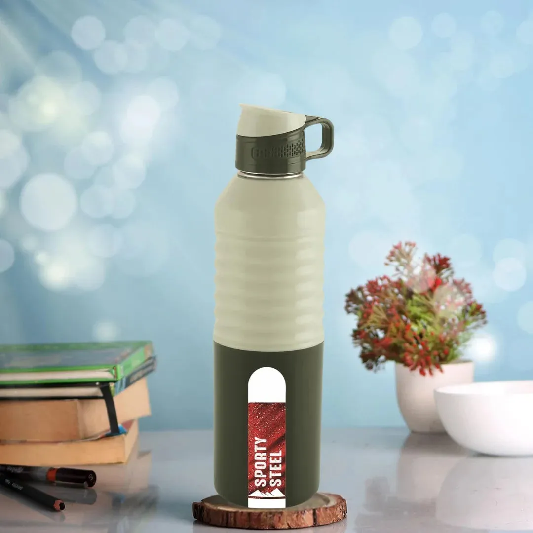 Liza Green Sporty Insulated Steel Bottle for Office, Home, School | Leak Proof | Wide Mouth 800ml