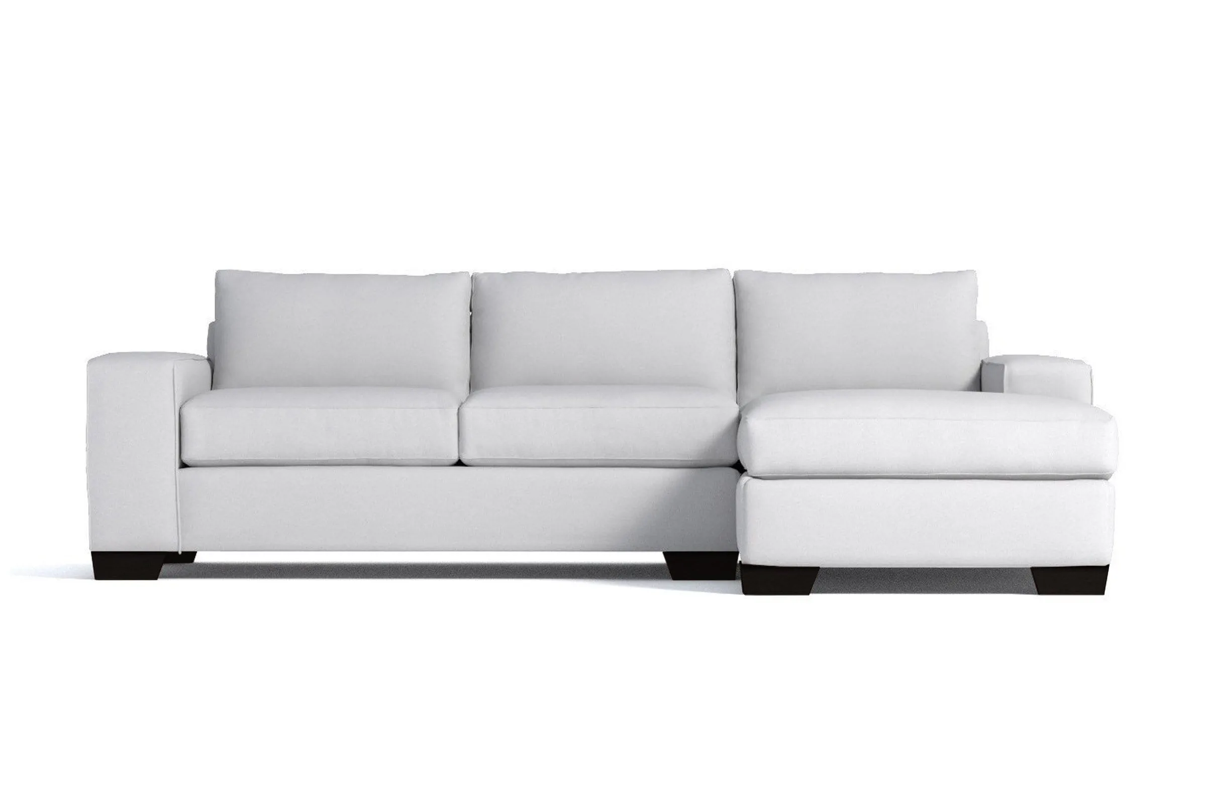 Melrose 2pc Sleeper Sectional :: Leg Finish: Espresso / Configuration: RAF - Chaise on the Right / Sleeper Option: Memory Foam Mattress