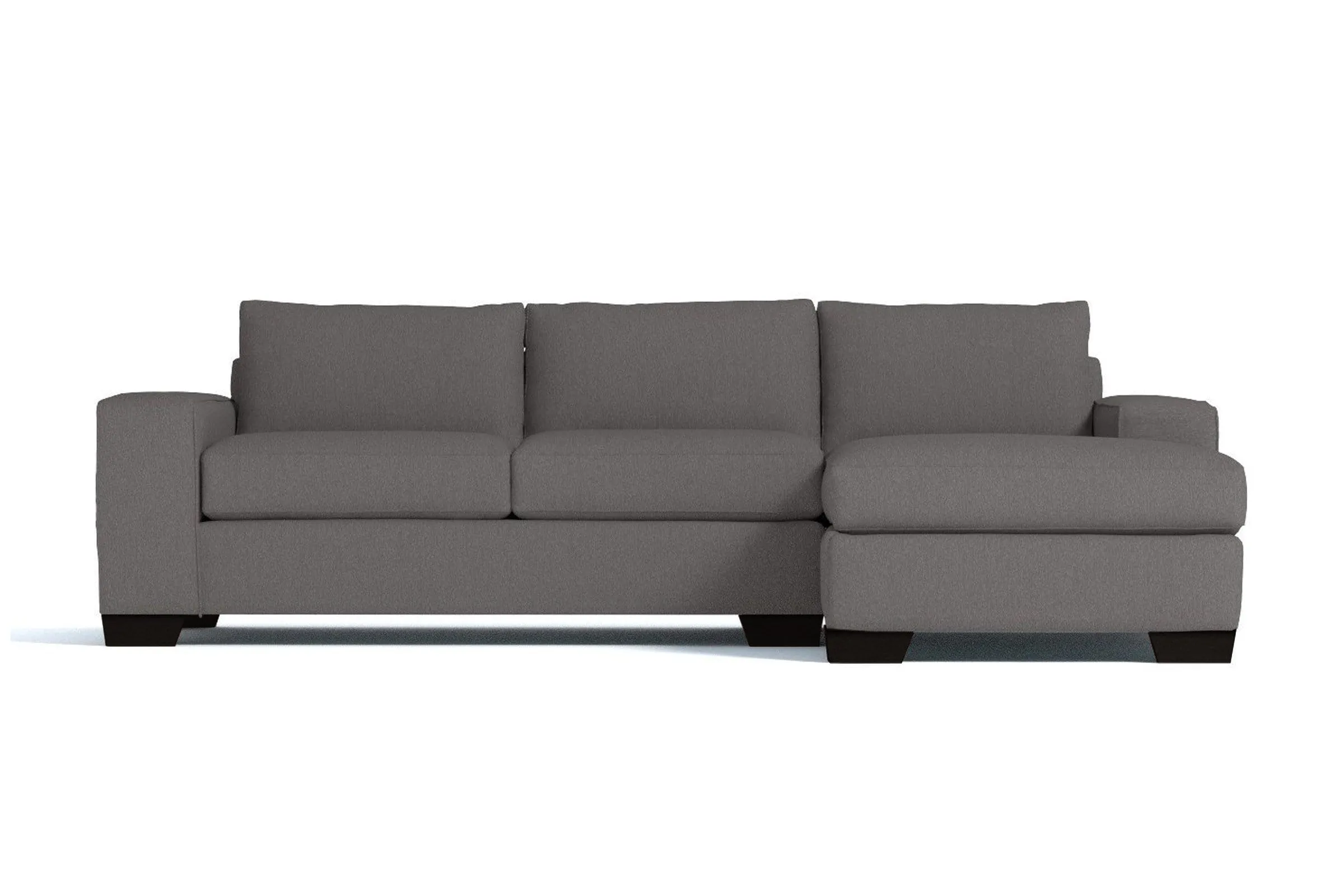 Melrose 2pc Sleeper Sectional :: Leg Finish: Espresso / Configuration: RAF - Chaise on the Right / Sleeper Option: Memory Foam Mattress