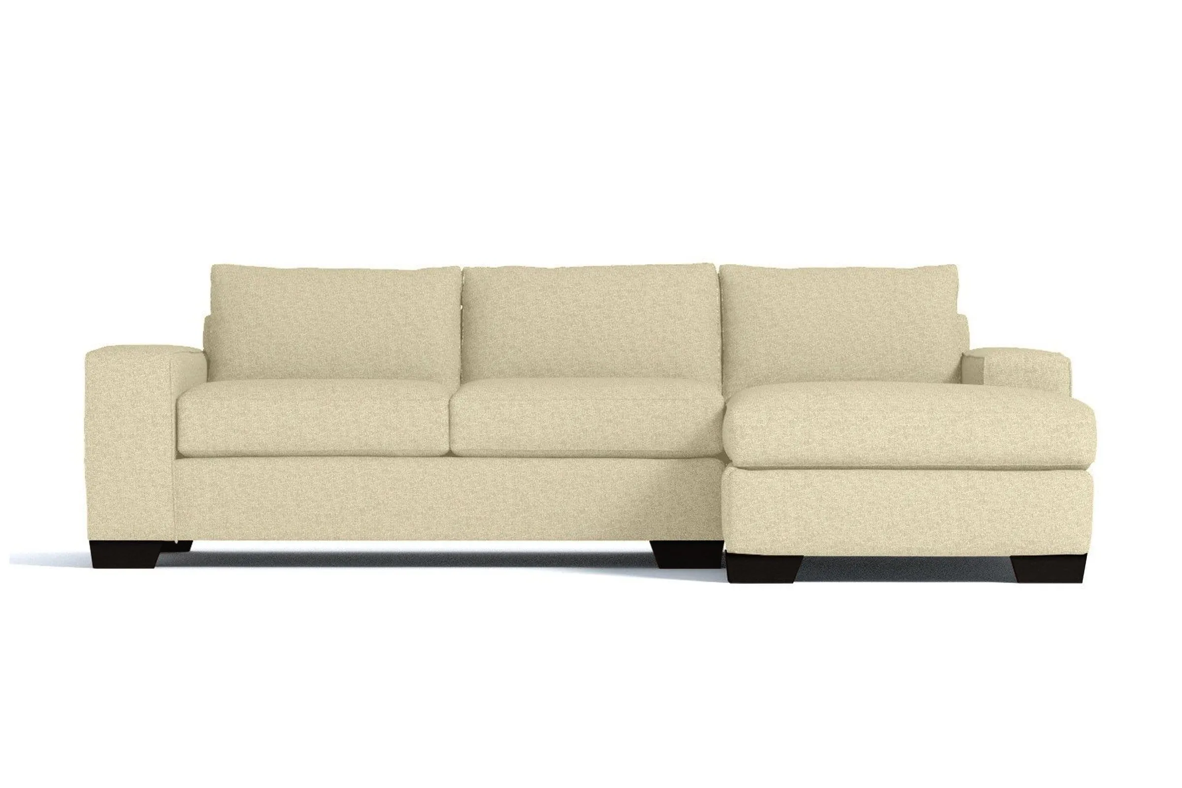 Melrose 2pc Sleeper Sectional :: Leg Finish: Espresso / Configuration: RAF - Chaise on the Right / Sleeper Option: Memory Foam Mattress