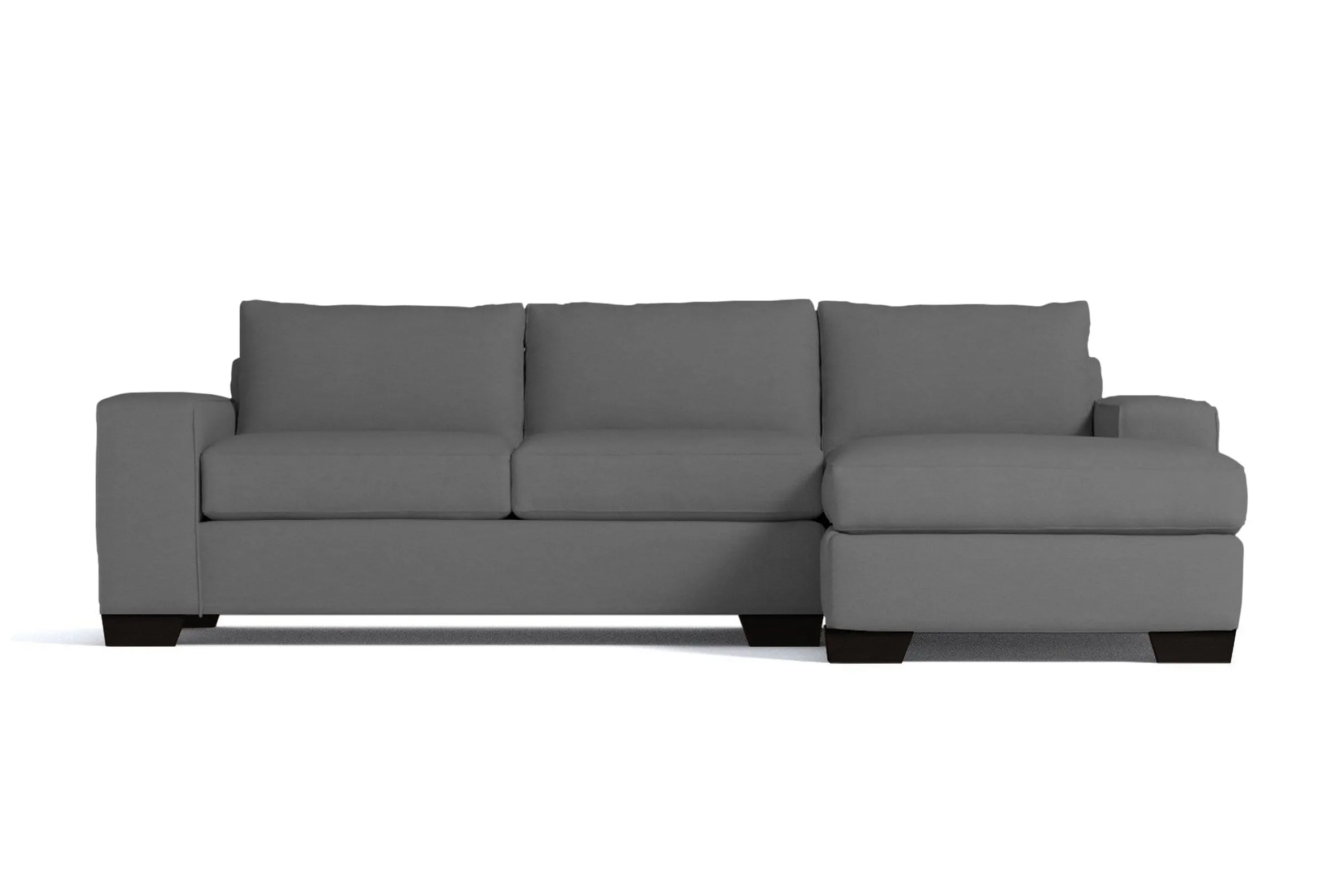 Melrose 2pc Sleeper Sectional :: Leg Finish: Espresso / Configuration: RAF - Chaise on the Right / Sleeper Option: Memory Foam Mattress