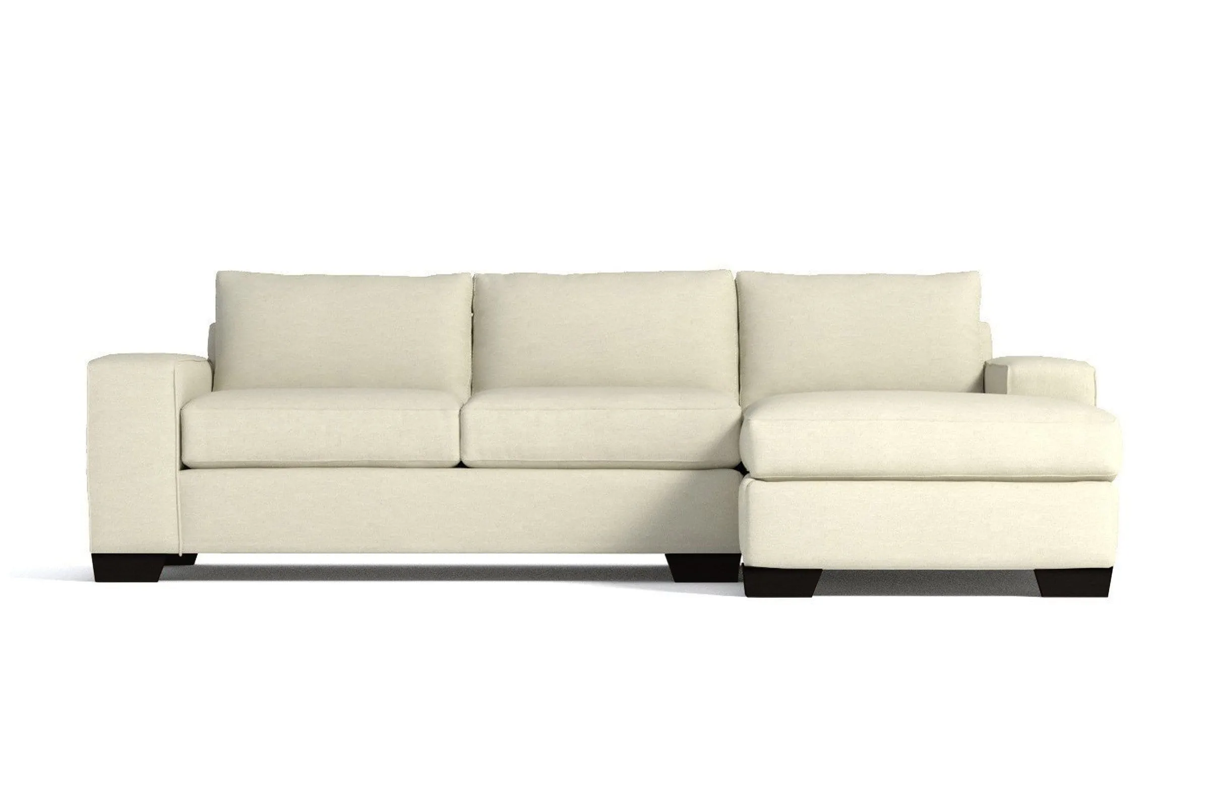 Melrose 2pc Sleeper Sectional :: Leg Finish: Espresso / Configuration: RAF - Chaise on the Right / Sleeper Option: Memory Foam Mattress