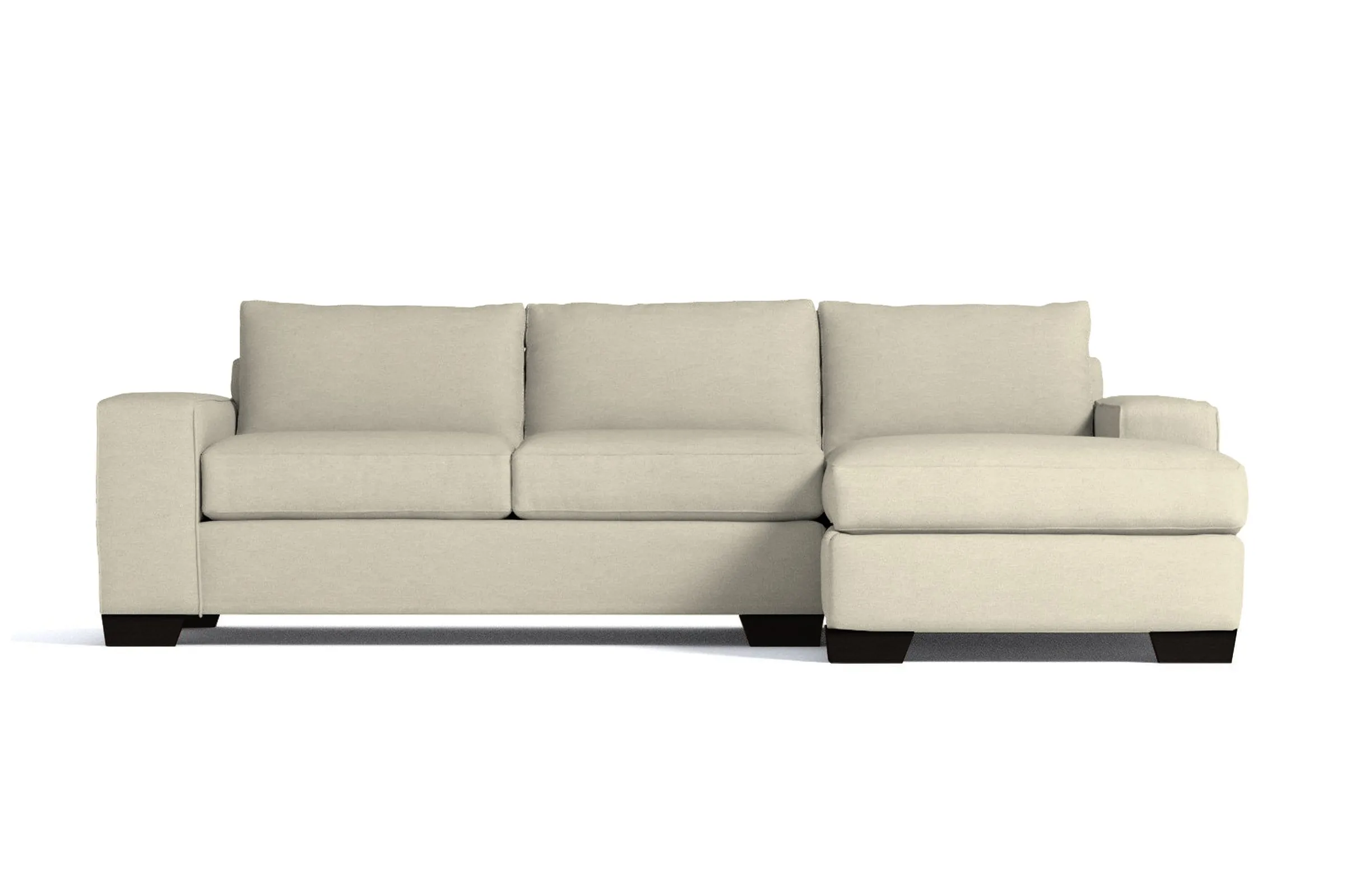 Melrose 2pc Sleeper Sectional :: Leg Finish: Espresso / Configuration: RAF - Chaise on the Right / Sleeper Option: Memory Foam Mattress