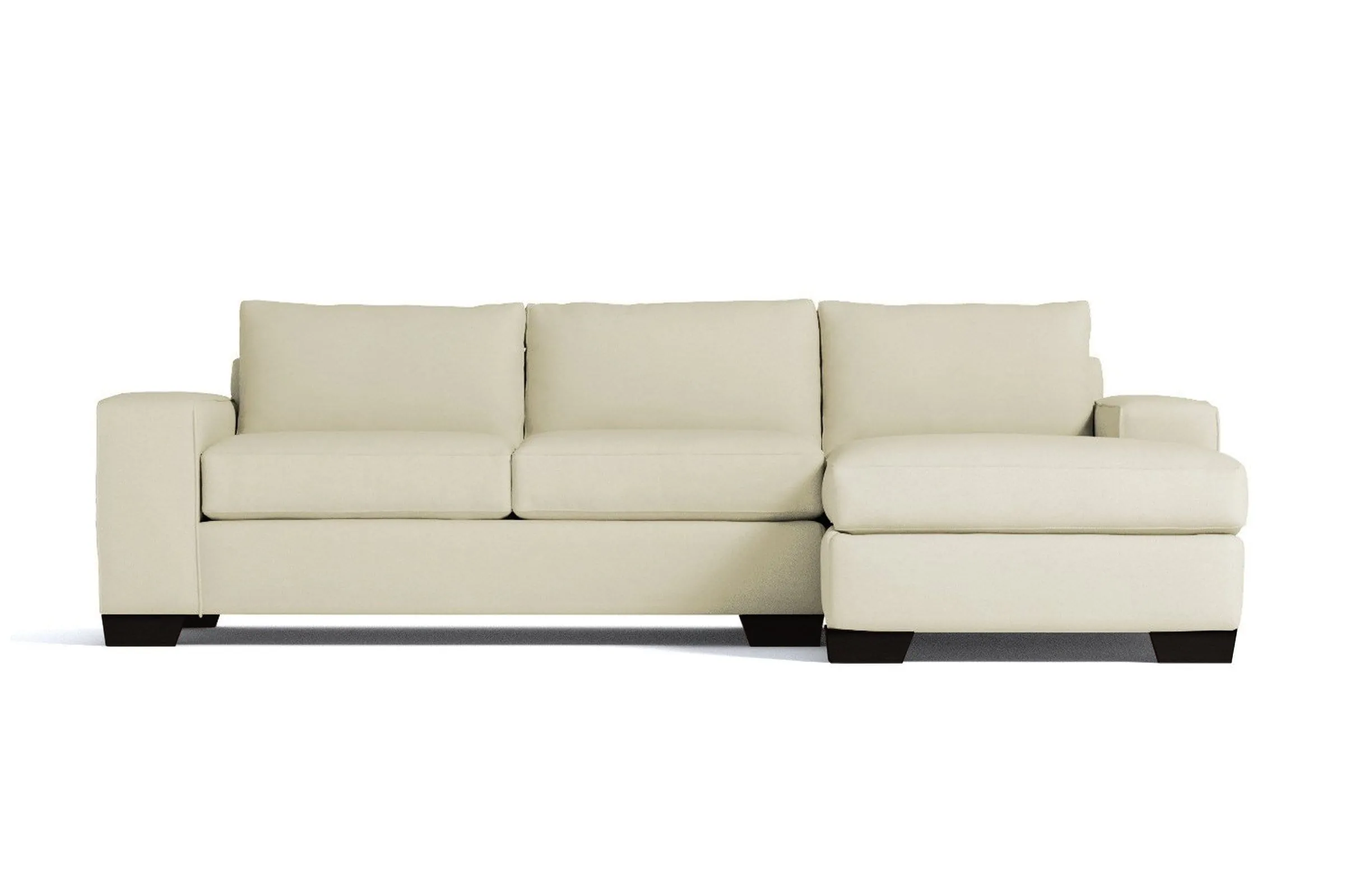 Melrose 2pc Sleeper Sectional :: Leg Finish: Espresso / Configuration: RAF - Chaise on the Right / Sleeper Option: Memory Foam Mattress