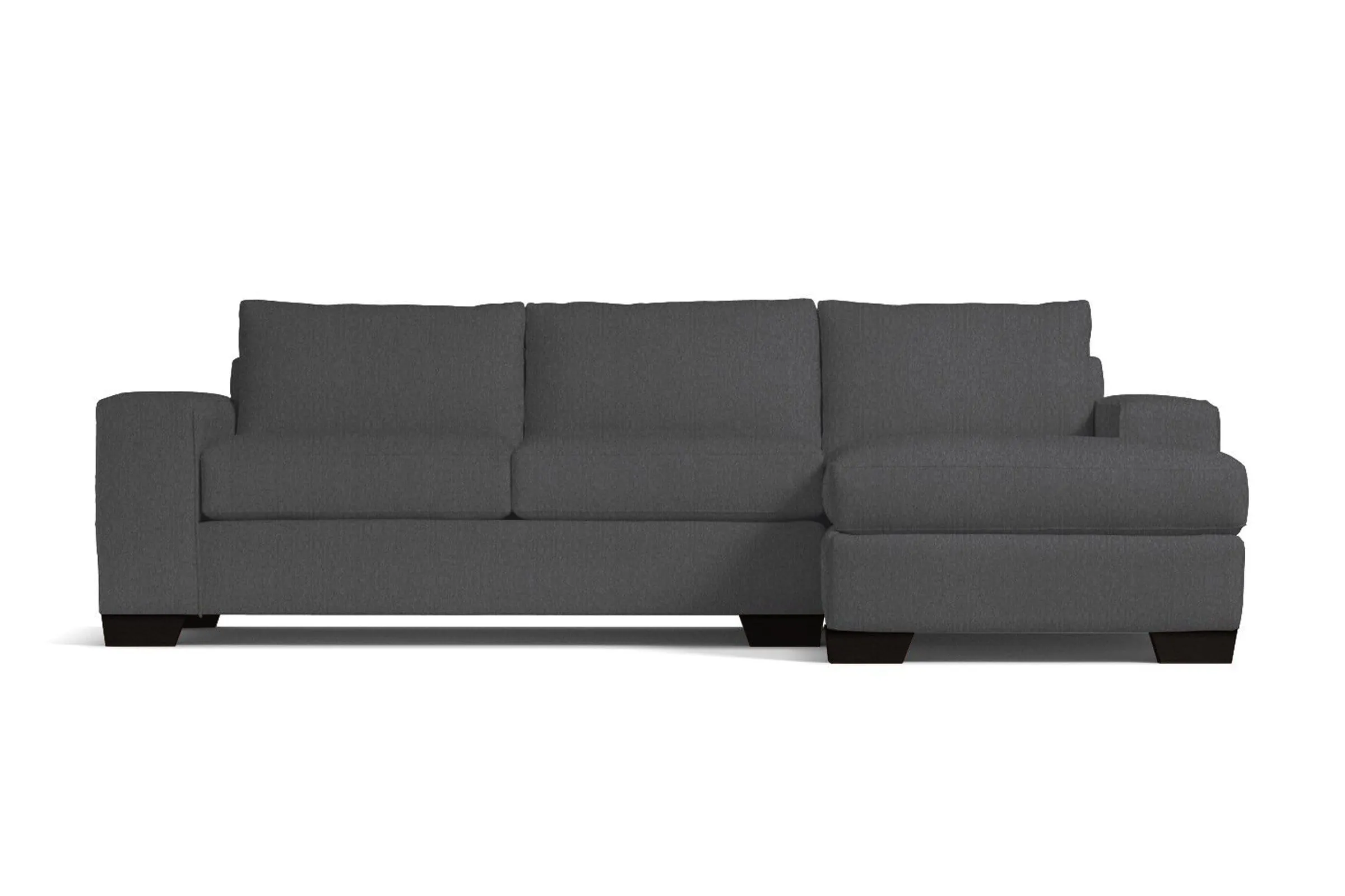 Melrose 2pc Sleeper Sectional :: Leg Finish: Espresso / Configuration: RAF - Chaise on the Right / Sleeper Option: Memory Foam Mattress