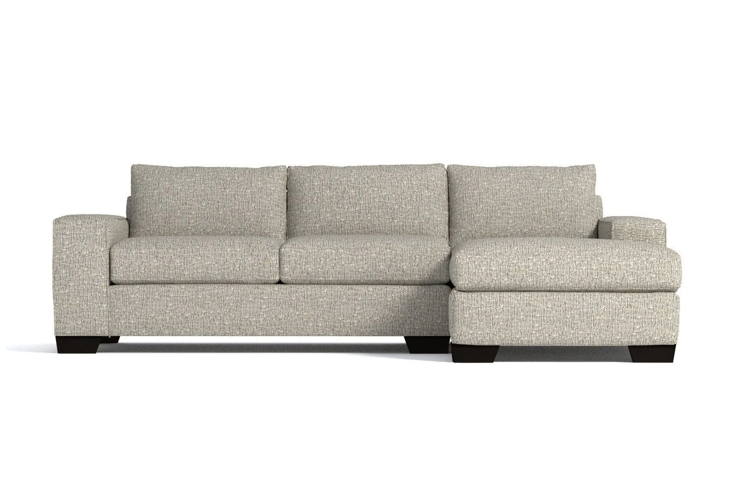 Melrose 2pc Sleeper Sectional :: Leg Finish: Espresso / Configuration: RAF - Chaise on the Right / Sleeper Option: Memory Foam Mattress