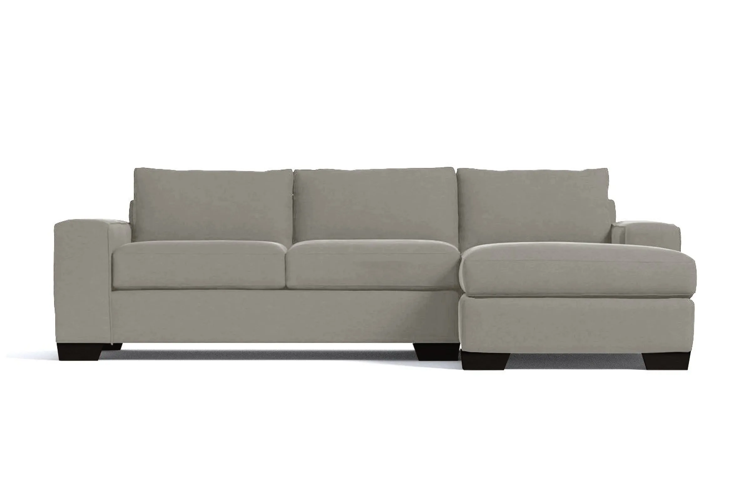 Melrose 2pc Sleeper Sectional :: Leg Finish: Espresso / Configuration: RAF - Chaise on the Right / Sleeper Option: Memory Foam Mattress