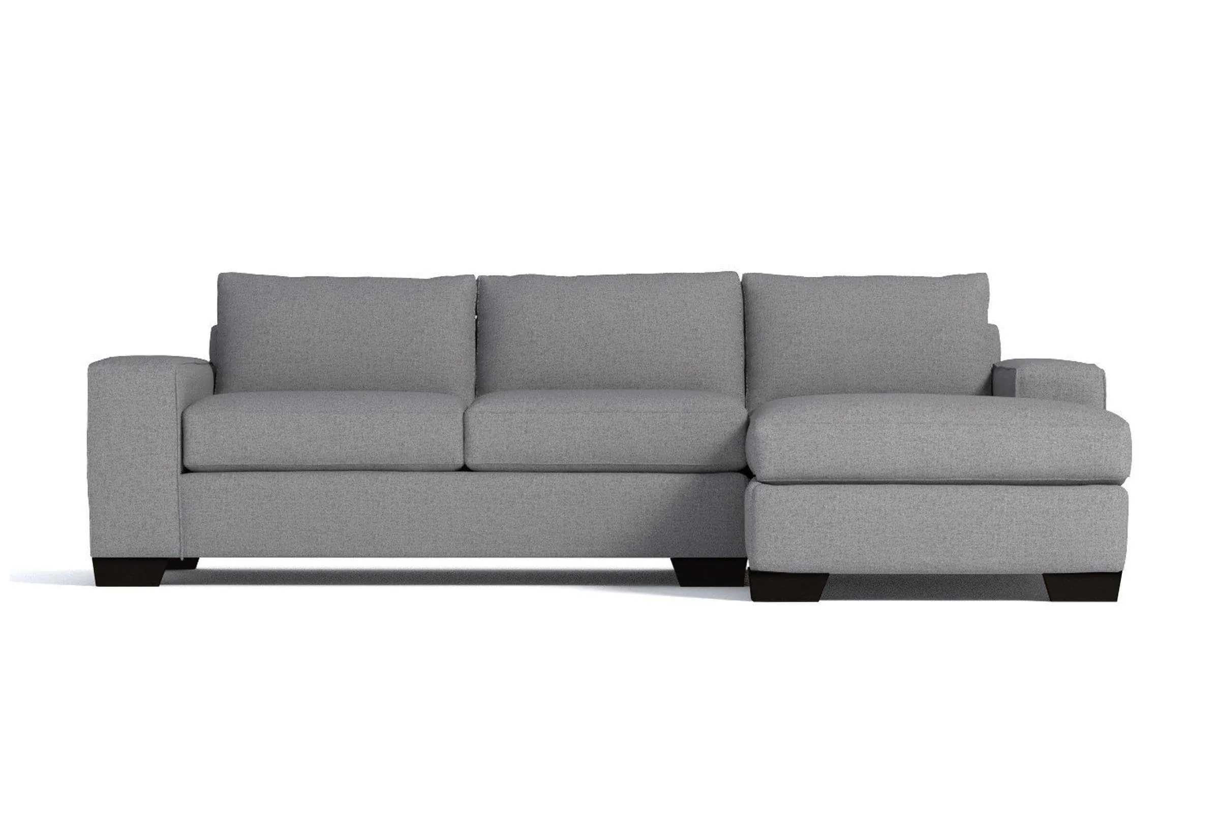 Melrose 2pc Sleeper Sectional :: Leg Finish: Espresso / Configuration: RAF - Chaise on the Right / Sleeper Option: Memory Foam Mattress