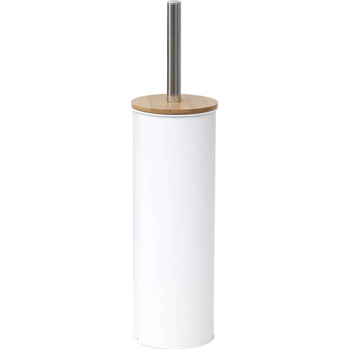 Metal Toilet Brush With Bamboo Colour