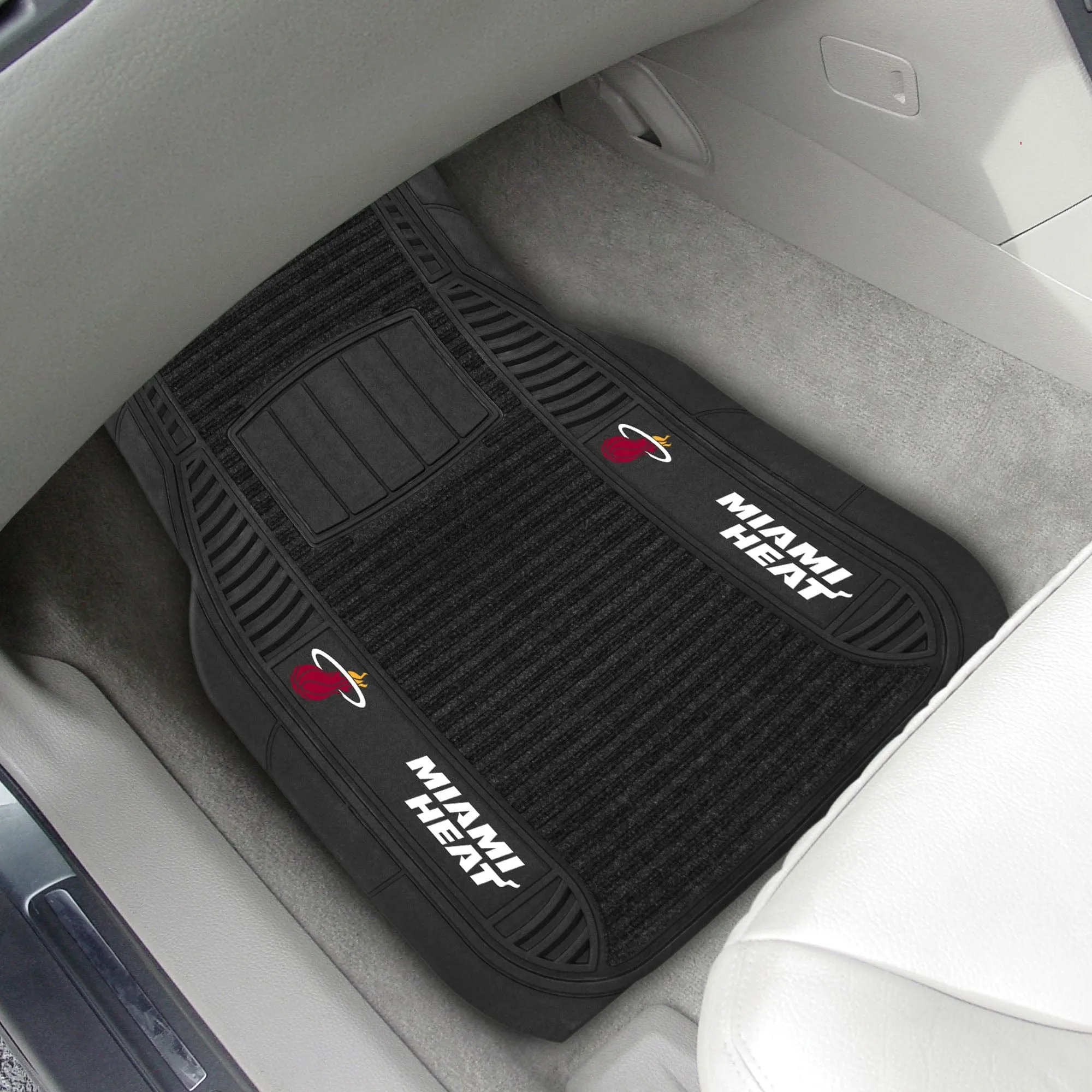 Miami Heat 2 Piece Deluxe Car Mat Set