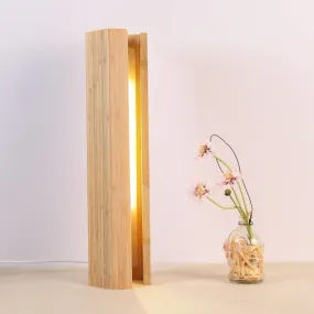 Modern Wooden Pentagonal Table Lamp