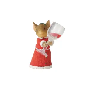 More Wine Please Mouse Figurine