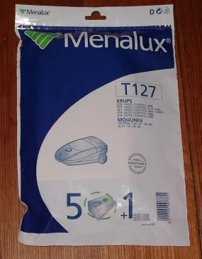 Moulinex Vectral Vacuum Cleaner Bags (Pkt 5   1F) - Menalux Part # T127