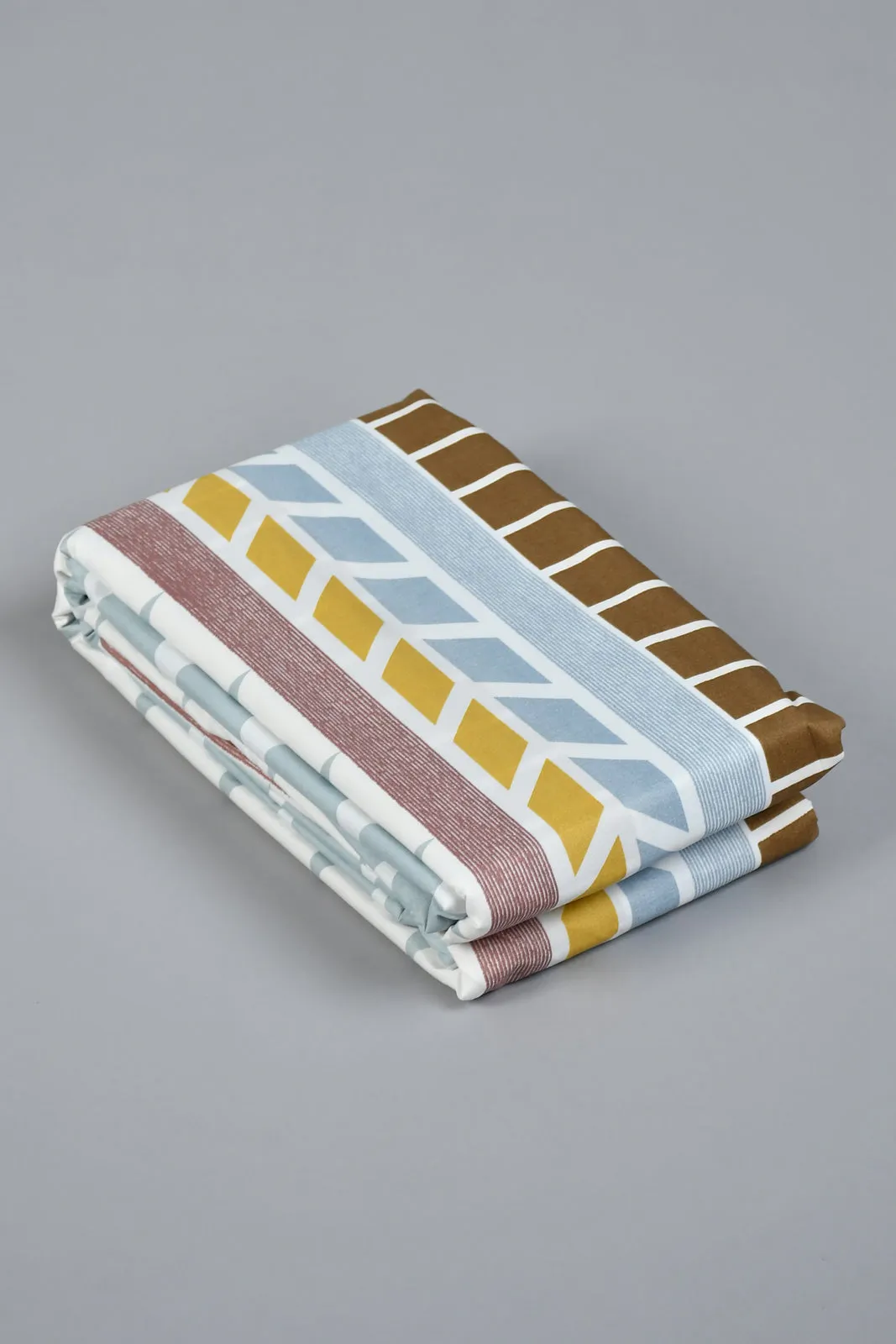 Multicolour Printed Flat Sheet Set (King Size)