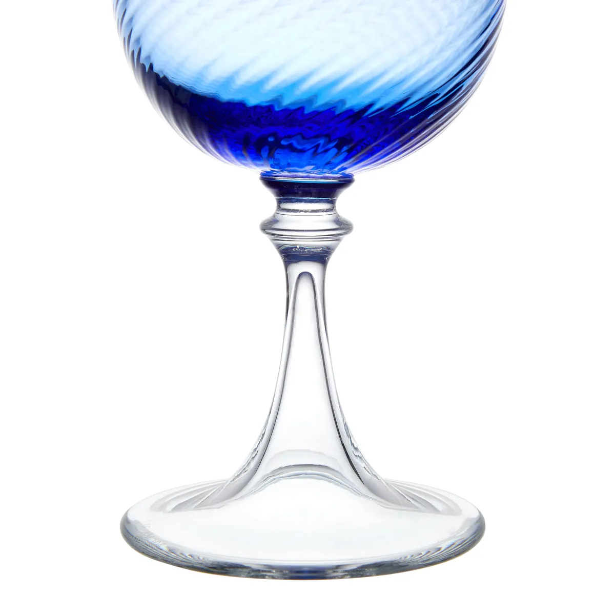 Murano Red Wine Glass Blue