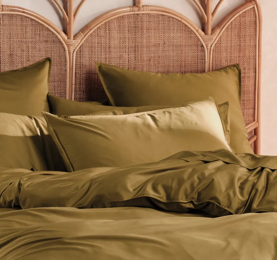 Nara 400THC Bamboo Cotton European Pillowcase Bronze