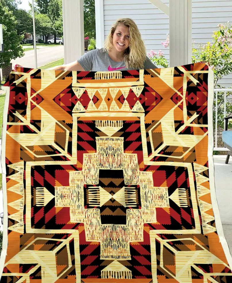 Native Pattern Fleece Blanket WCS