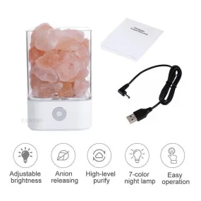 Natural Himalayan Salt Lamp Air Purifier Mood Creator Indoor Table Lamp