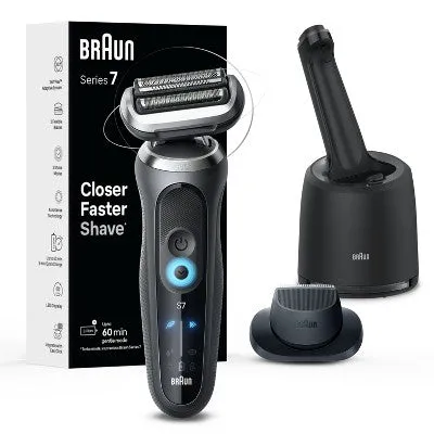 New - Braun Series 7-7171cc Rechargeable Wet & Dry Shaver   Smart Care Center