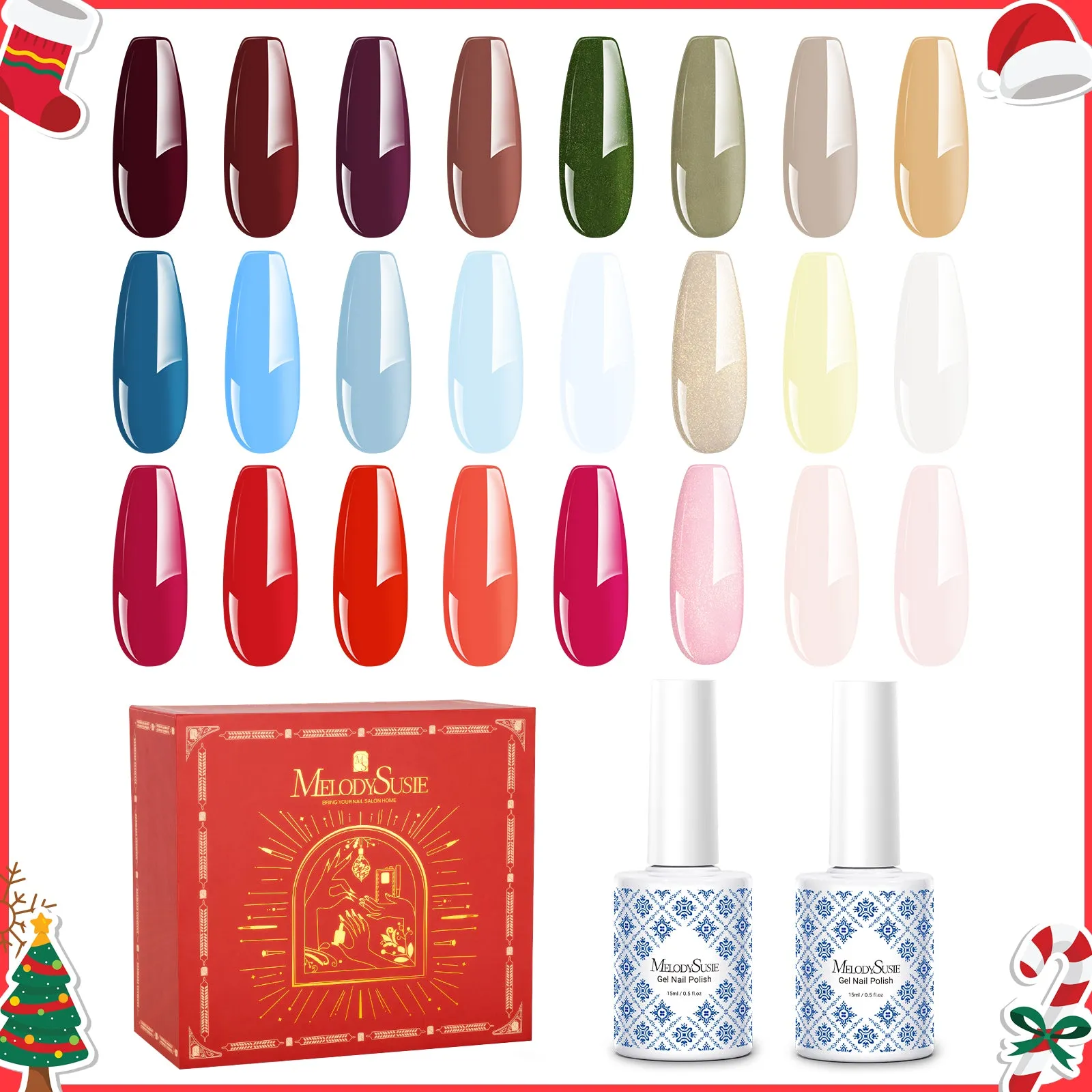 New Year Fleurwee 15ml Gel Nail Polish Gift Box - 24 Colors