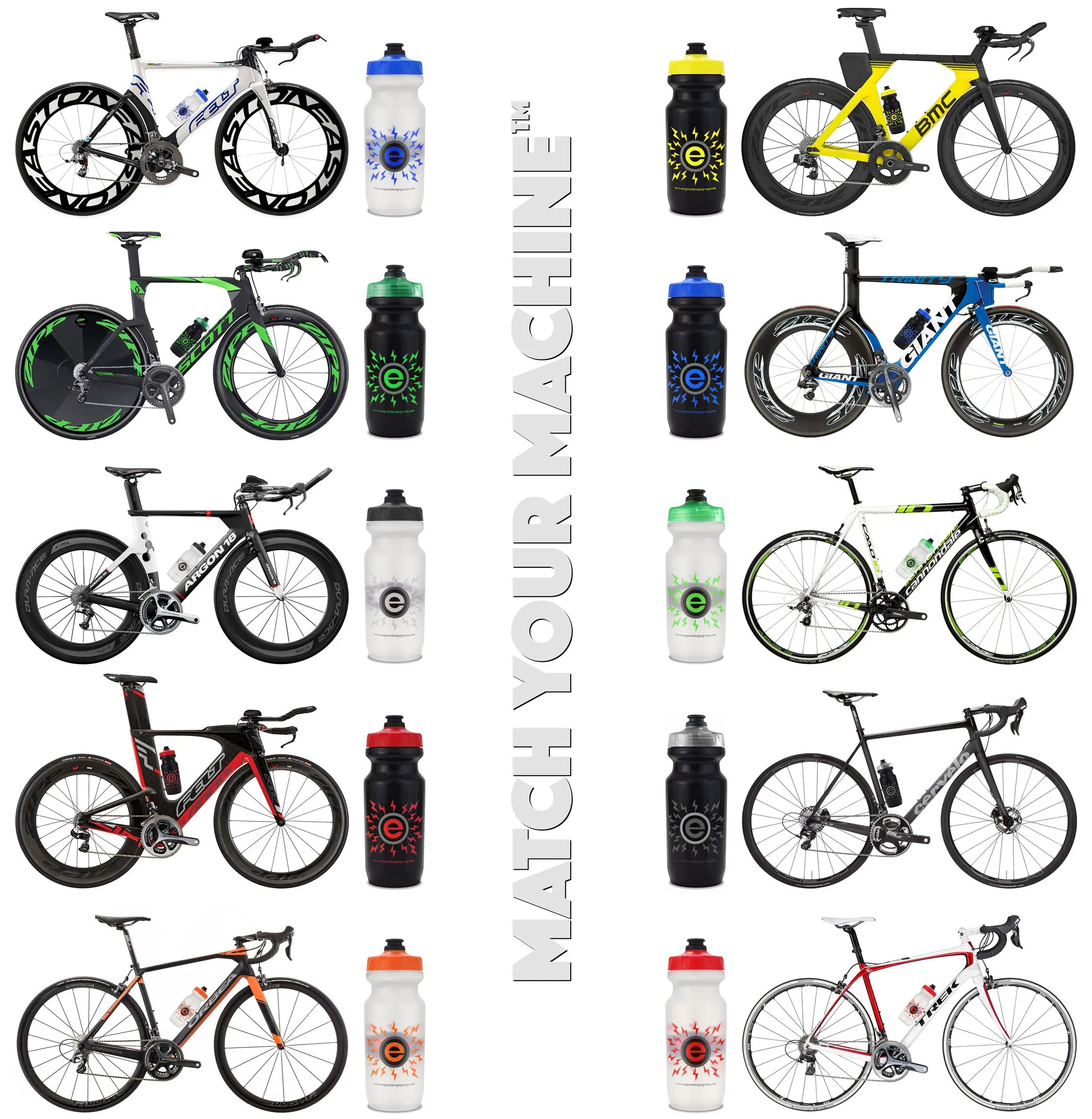 NGN Sport – High Performance Bike Water Bottles – 21 oz | Black & Red (2-Pack)