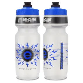 NGN Sport – High Performance Bike Water Bottles – 24 oz | Clear & Blue (2-Pack)