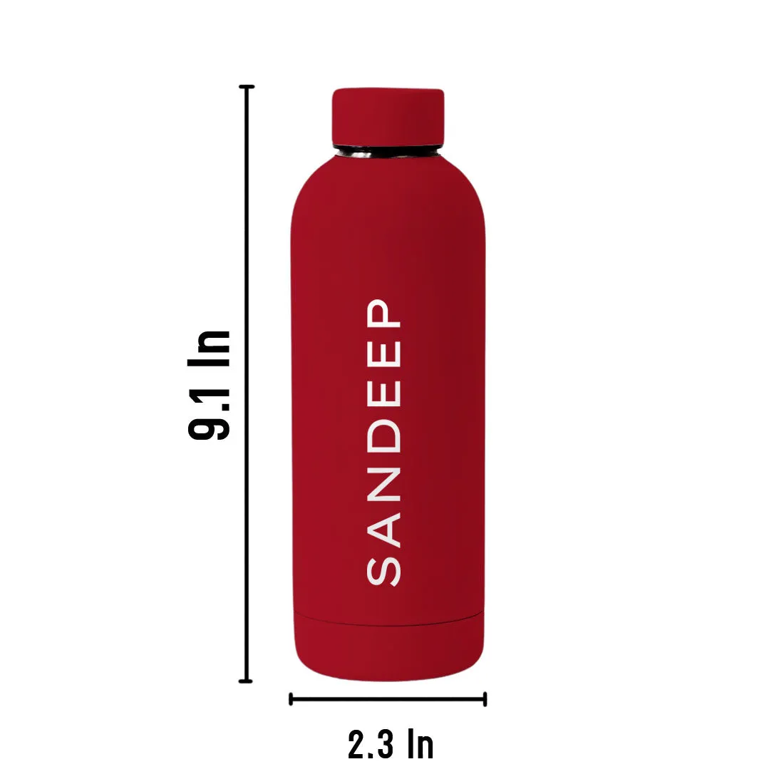 Nutcase Personalized Water Bottle Stainless Steel Double Insulated 500ml Bottles for Office Home Travel- BPA Free, Leakproof