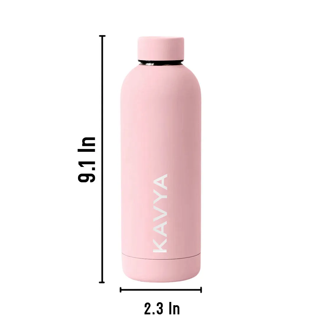 Nutcase Personalized Water Bottle Stainless Steel Double Insulated 500ml Bottles for Office Home Travel- BPA Free, Leakproof