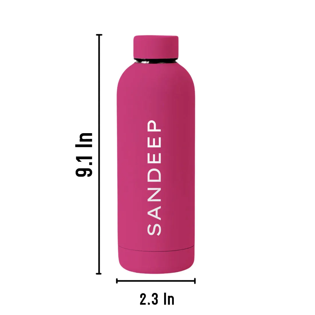 Nutcase Personalized Water Bottle Stainless Steel Double Insulated 500ml Bottles for Office Home Travel- BPA Free, Leakproof