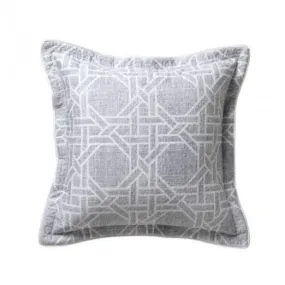 Octagonal Lattice Silver Cushion by Florence Broadhurst