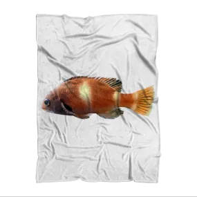 Orange Fish Sublimation Throw Blanket