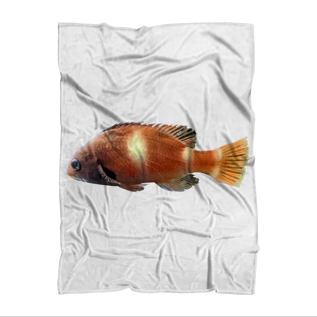 Orange Fish Sublimation Throw Blanket