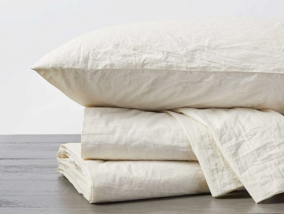 Organic Crinkled Percale Sheet Sets by Coyuchi