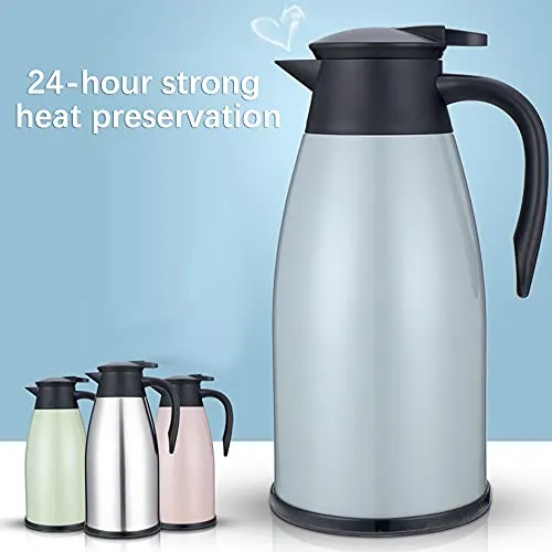 OROOBA® Stainless Steel Insulation Bottle Double Walled Vacuum Flask 2L Keep Heat Cold for Beverage Tea Coffee Water