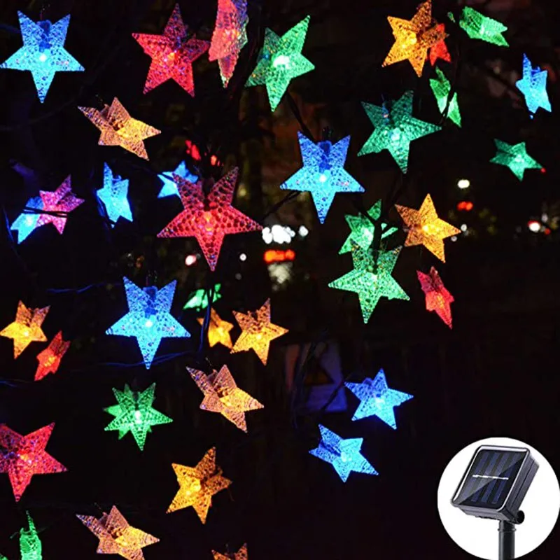 Outdoor 20-100 LED Solar Powered Star String Light Waterproof Solar Power Lamp Fairy Light for Garland Lawn Patio Decor garden Decor