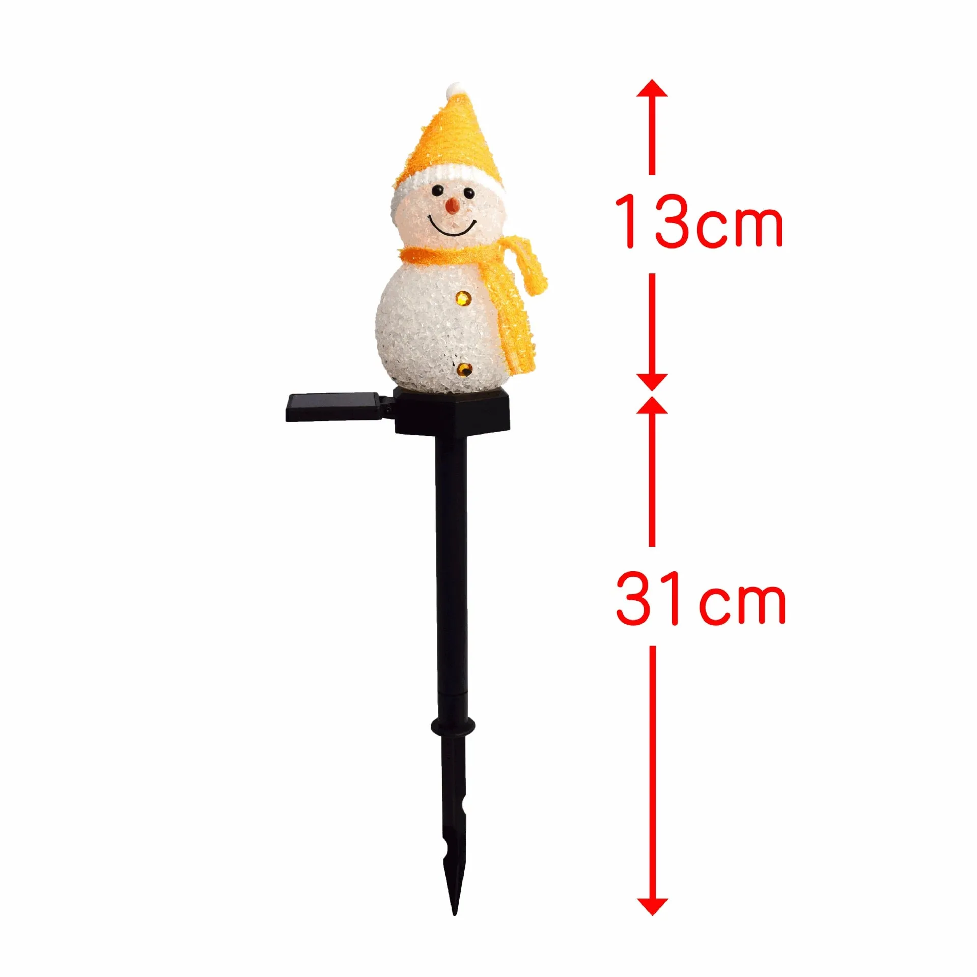 Outdoor LED Solar Snowman Light