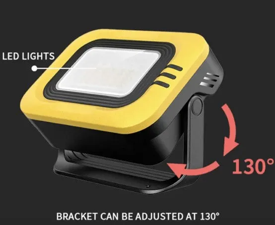 Outdoor Portable Solar Emergency Lamp USB Rechargeable Yellow 1200LM #6864