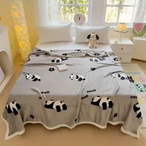 PandaSnug Blanket - Weiche und warme Panda Print Flanell Fleece-Decke