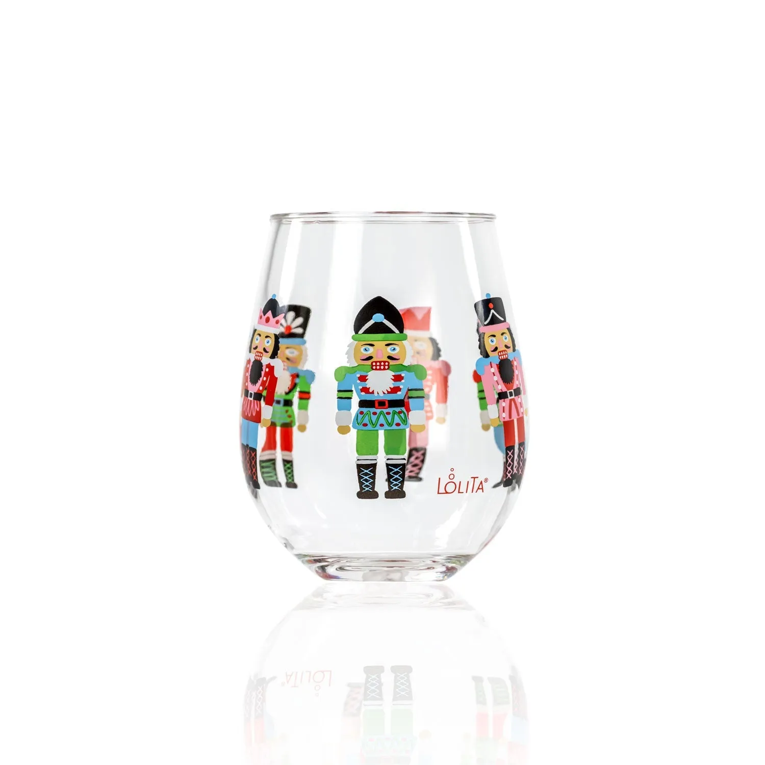 Party To Go Nutcrackers 15oz Acrylic Stemless Wine Glass | Set of 2