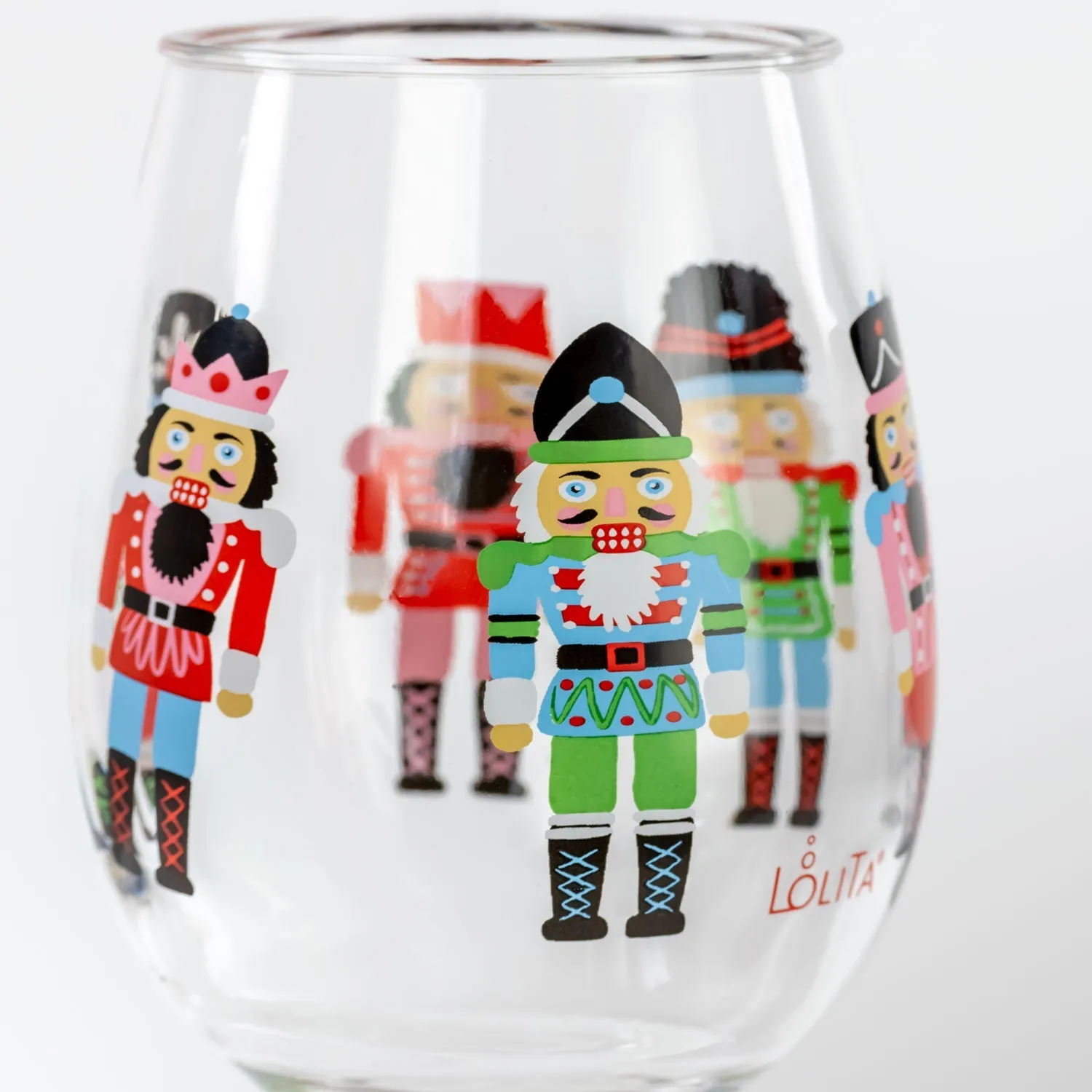 Party To Go Nutcrackers 15oz Acrylic Stemless Wine Glass | Set of 2