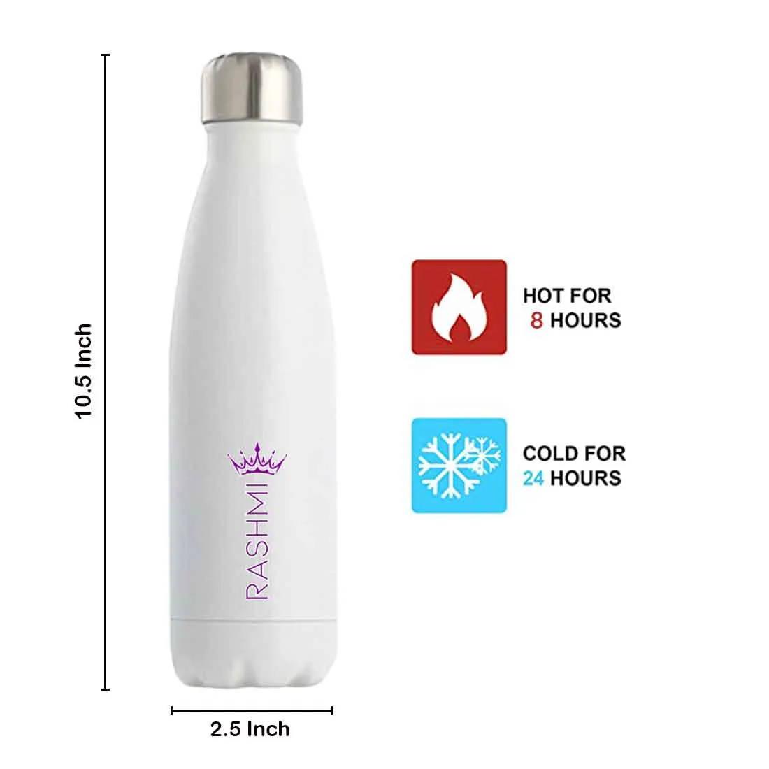 Personalized Water Bottle With Name - Insulated Stainless Steel Bottles 500ml