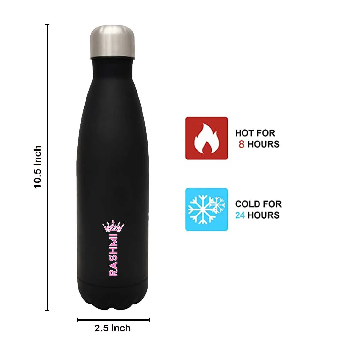 Personalized Water Bottle With Name - Insulated Stainless Steel Bottles 500ml