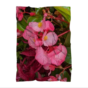 PinkFlowers Sublimation Throw Blanket