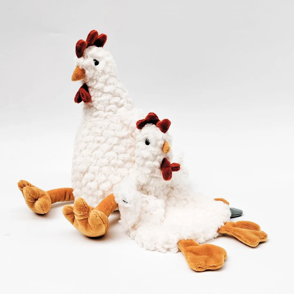 Plush Hen Comforter White 30cm