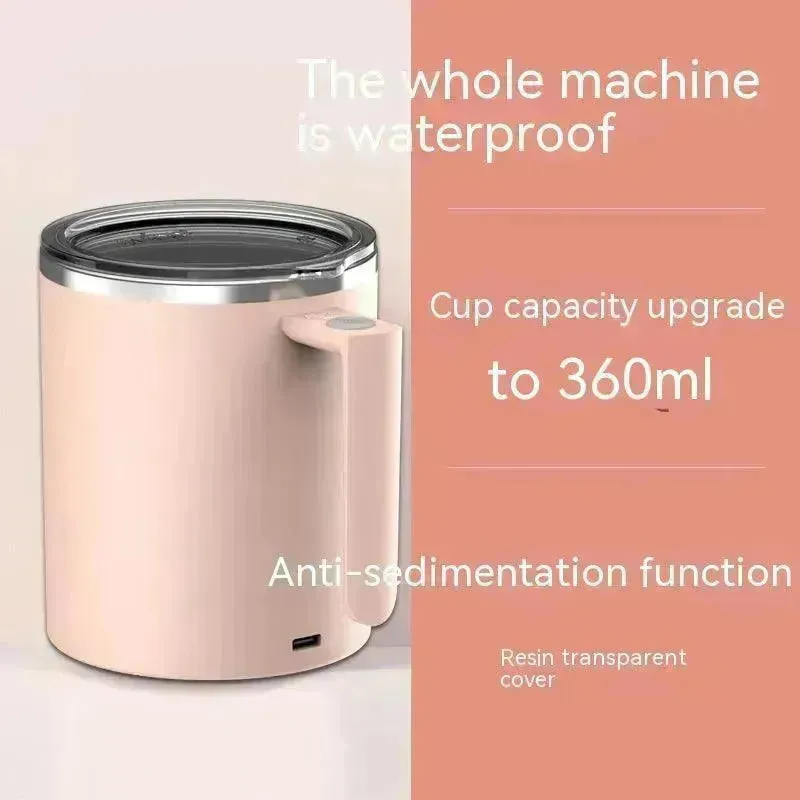 Portable Smart Magnetic Automatic Mixing Coffee Cup Rechargeable Rotating Home Office Travel Stirring Cup