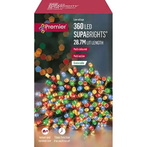 Premier 360 Multi-Colour LED Multi-action Supabrights with Timer