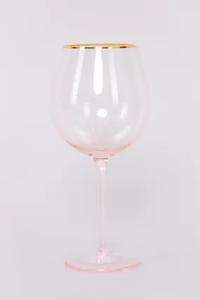 Pretty In Pink Wine Glass